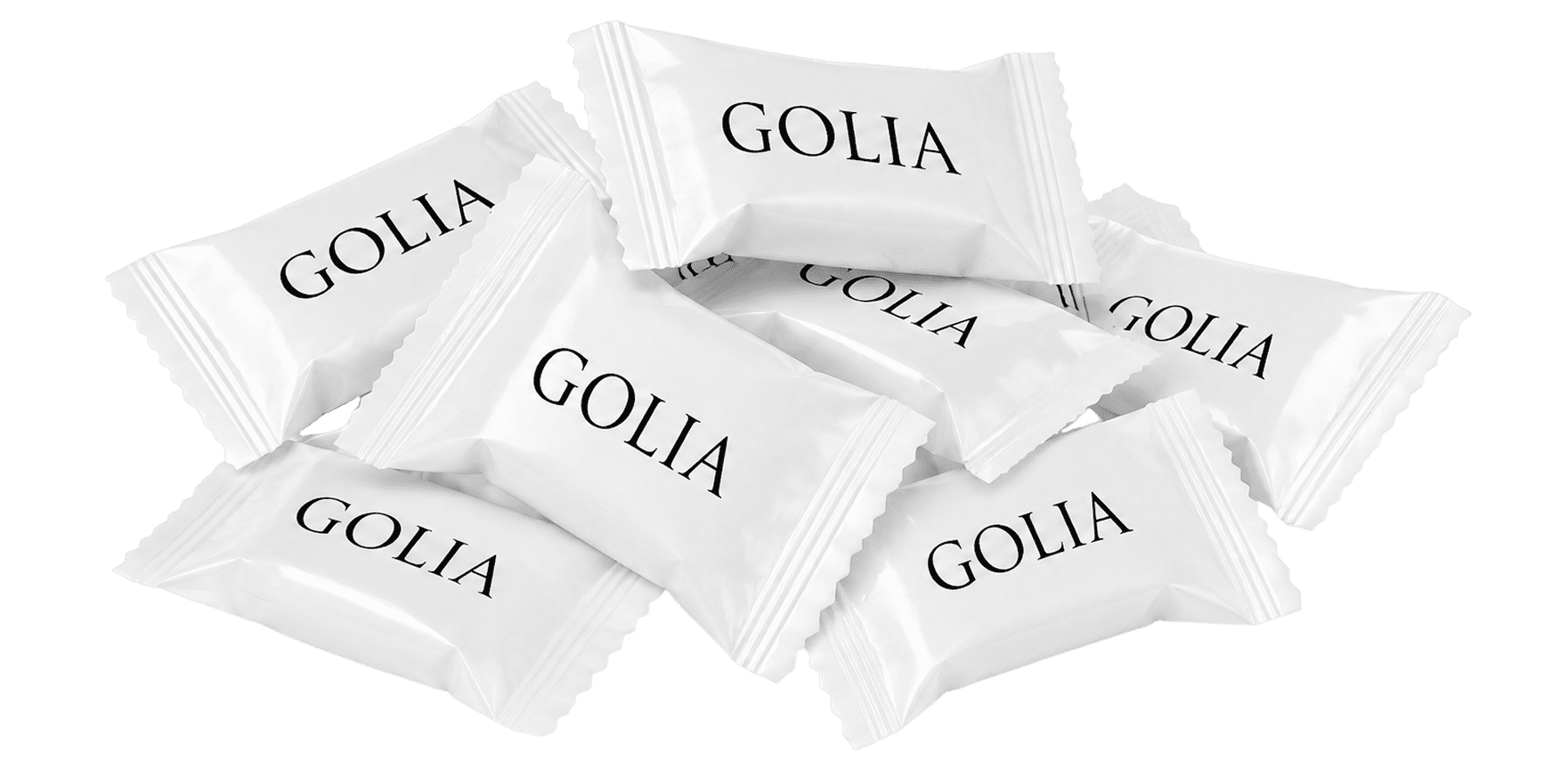 Assorted Golia candies on black background